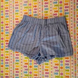 Wild Fable Blue and Black Striped Sleepwear Shorts